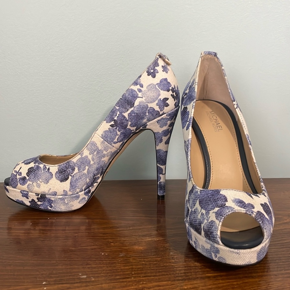 Michael Kors peep toe pumps